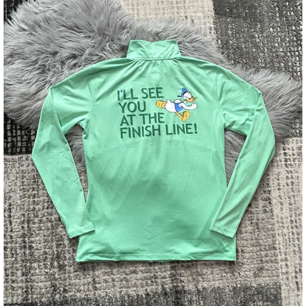 Walt Disney World 2019 Mint Green Donald Duck Zip Up Dri Fit Jacket LS Size‎ Med